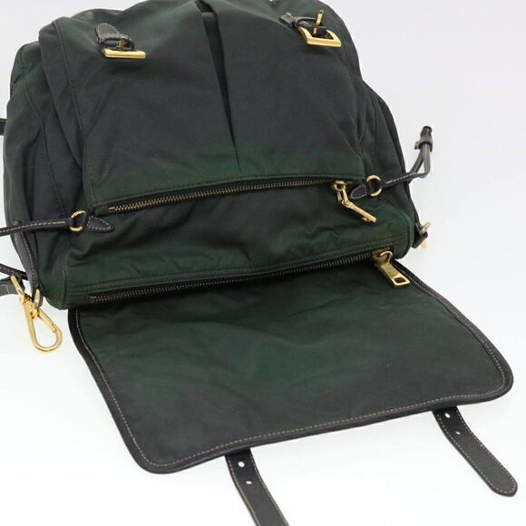 PRADA Shoulder Bag Nylon Khaki - Picture 10 of 15